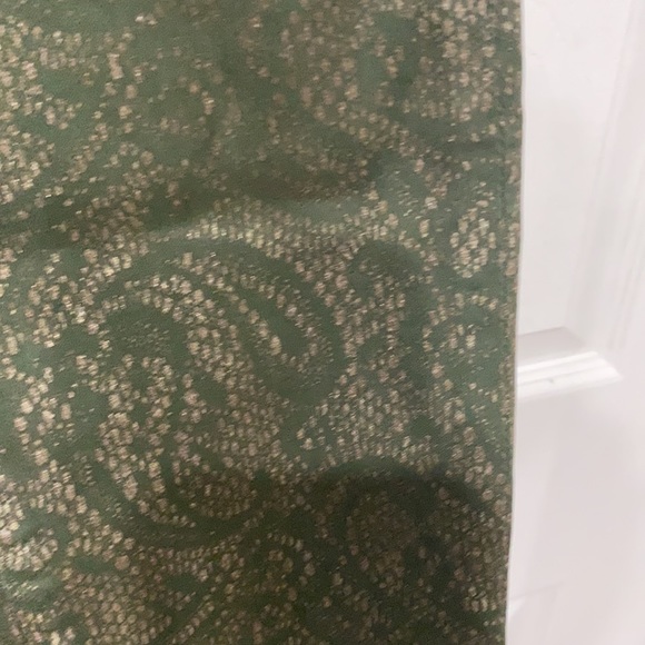 7 for All Mankind Green Golden Paisly Print  Cotton Jeans - Picture 4 of 7